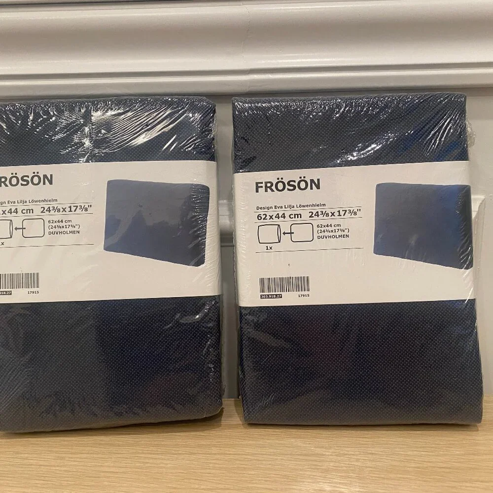 New ! Lot of 2 - Ikea Froson Outdoor Chair Cover Duvholmen Navy Blue 303.918.27